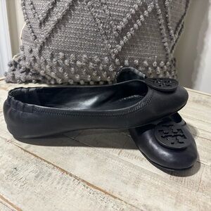 Tory Burch Black Flats